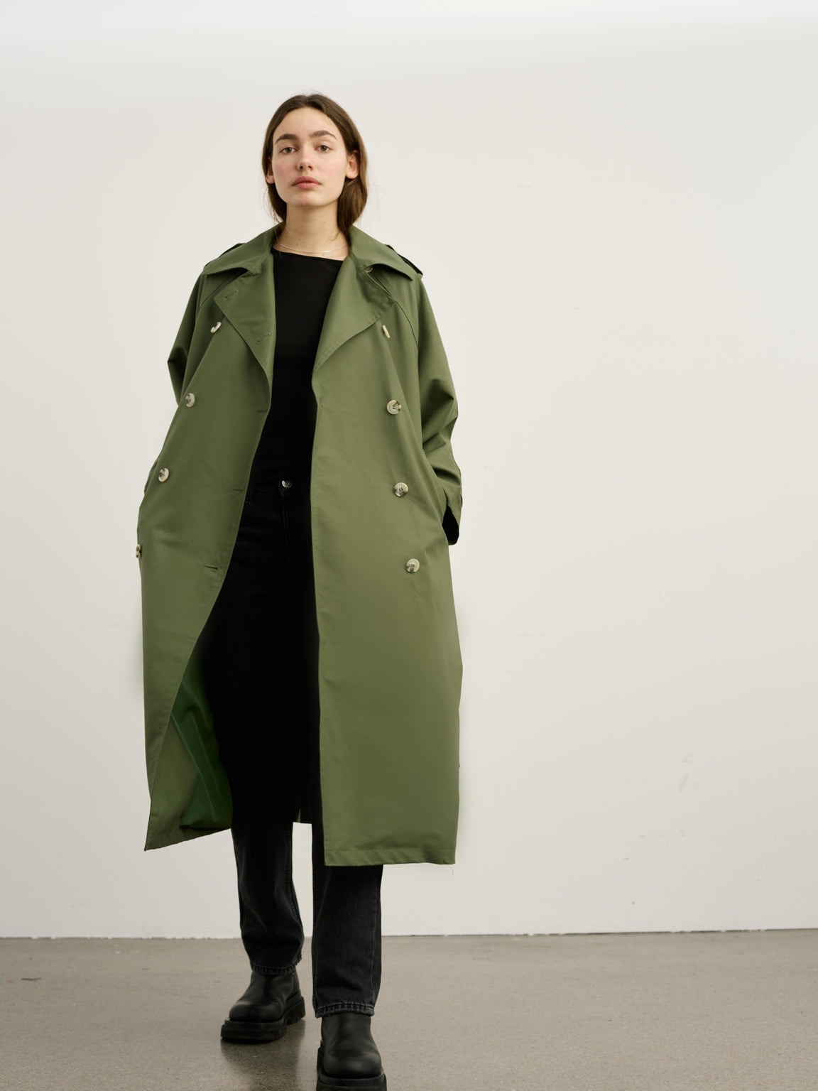 CASSANDRA TRENCHCOAT - GREEN