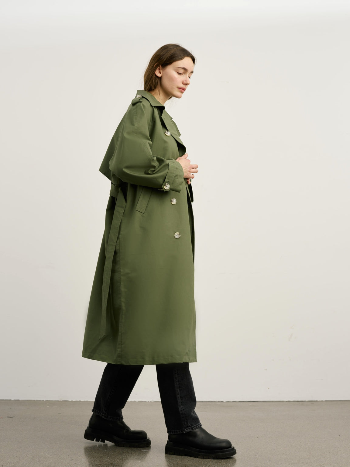 CASSANDRA TRENCHCOAT - GREEN