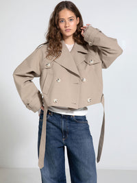 BOBBY CANVAS JACKET - BEIGE