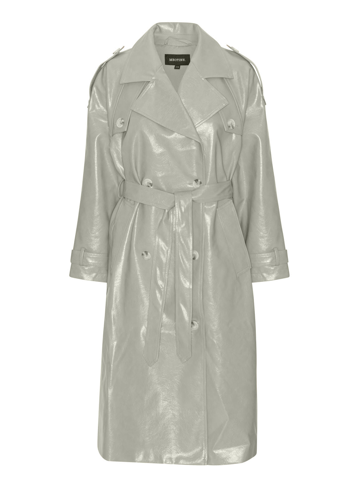 BOBBY TRENCHCOAT VEGAN LEATHER - BEIGE