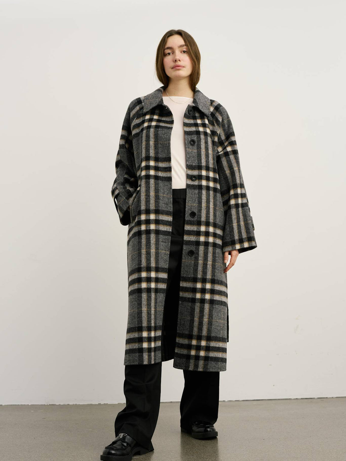 NAOMI COAT - WOOL CHECKED