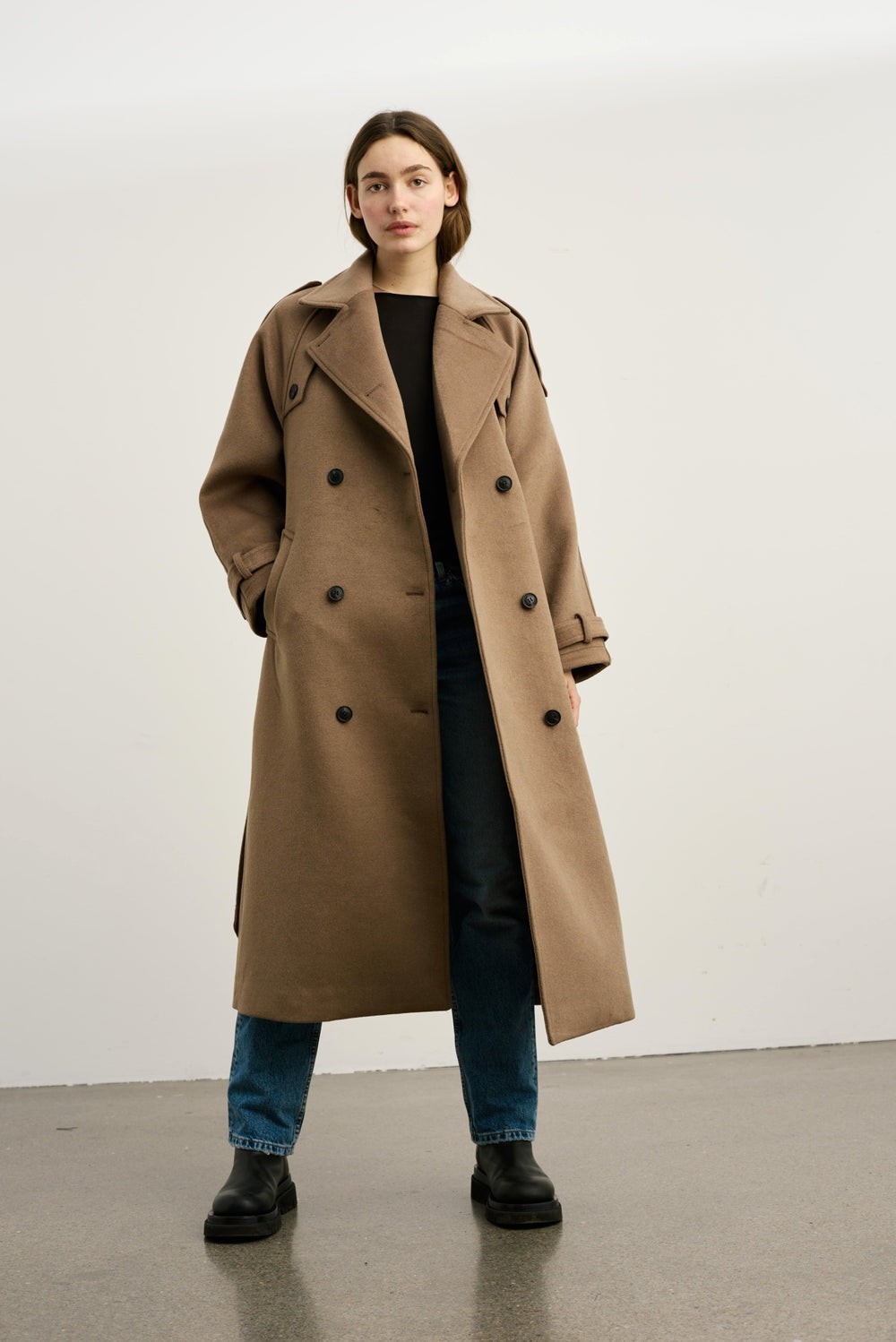 BEA WOOL COAT - BROWN