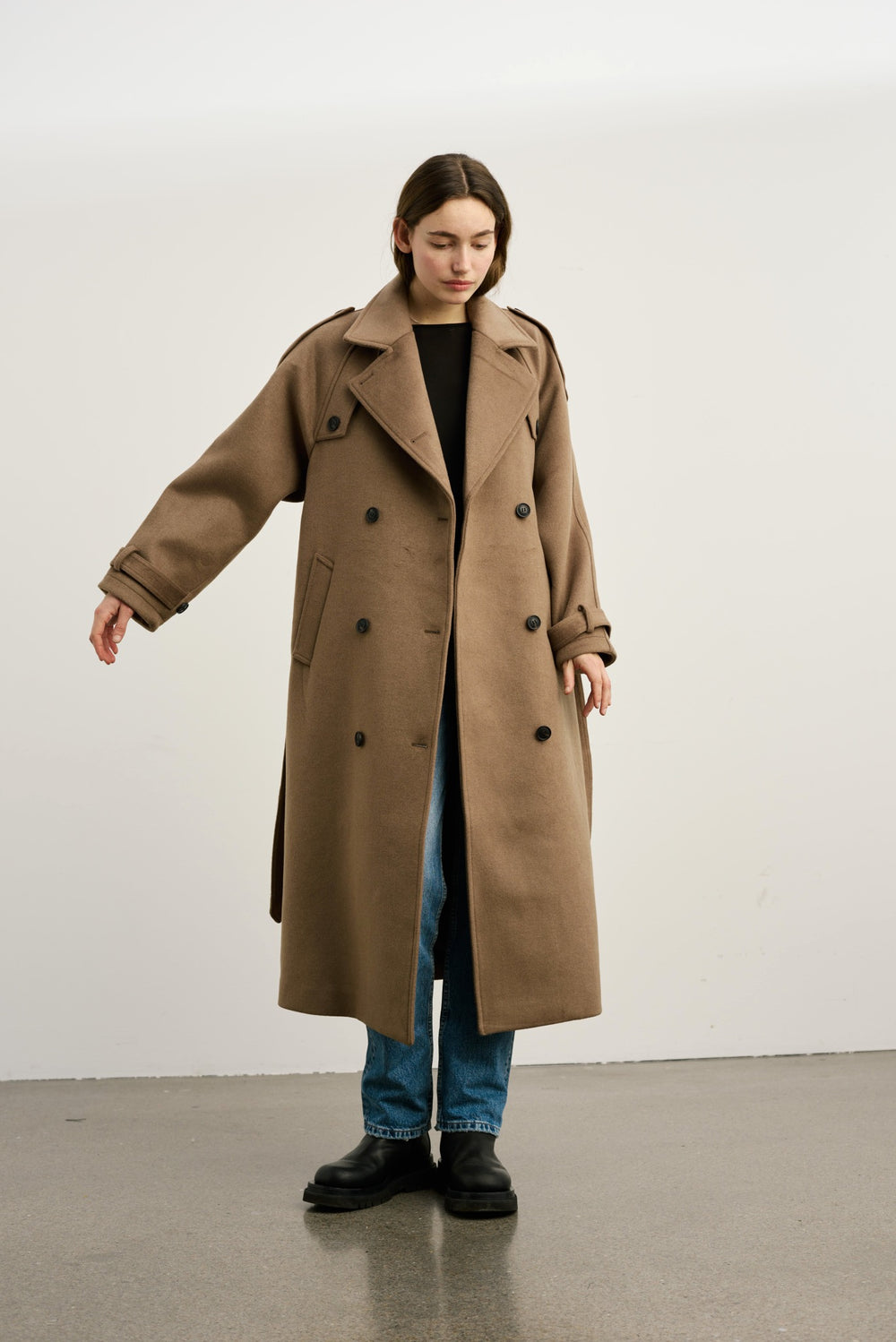 BEA WOOL COAT - BROWN