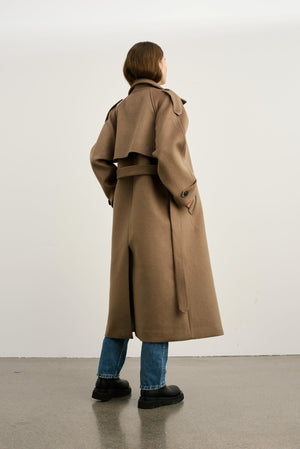BEA WOOL COAT - BROWN