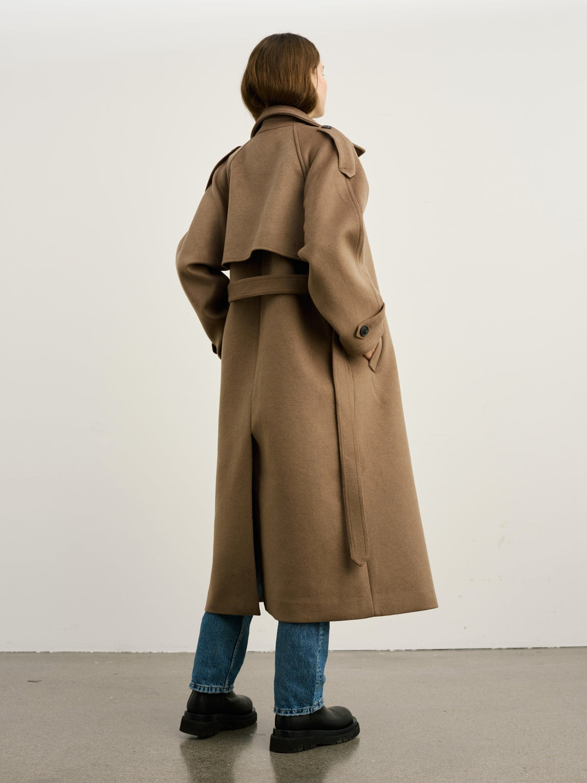 BEA WOOL COAT - BROWN