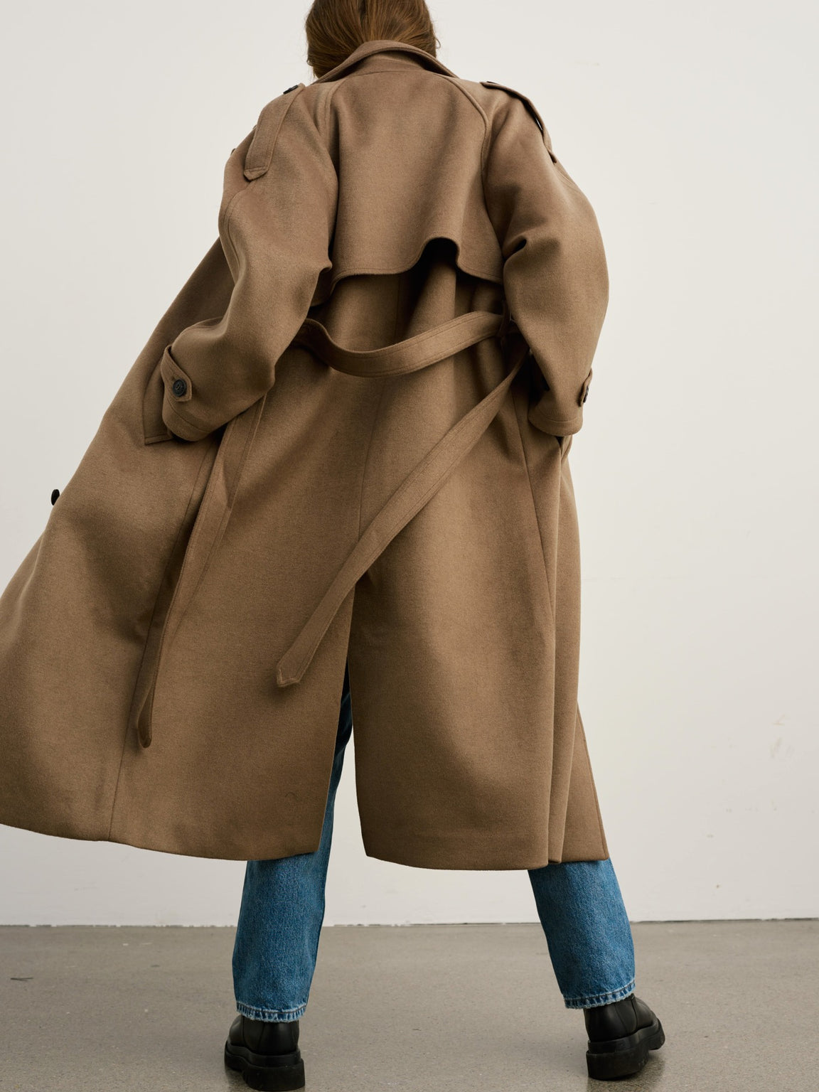 BEA WOOL COAT - BROWN