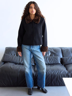 DAISY JACKET - BLACK/LEO
