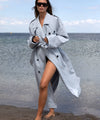 KIRA LINEN COAT - LIGHT BLUE