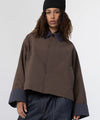 JOEL CANVAS JACKET - BROWN/NAVY