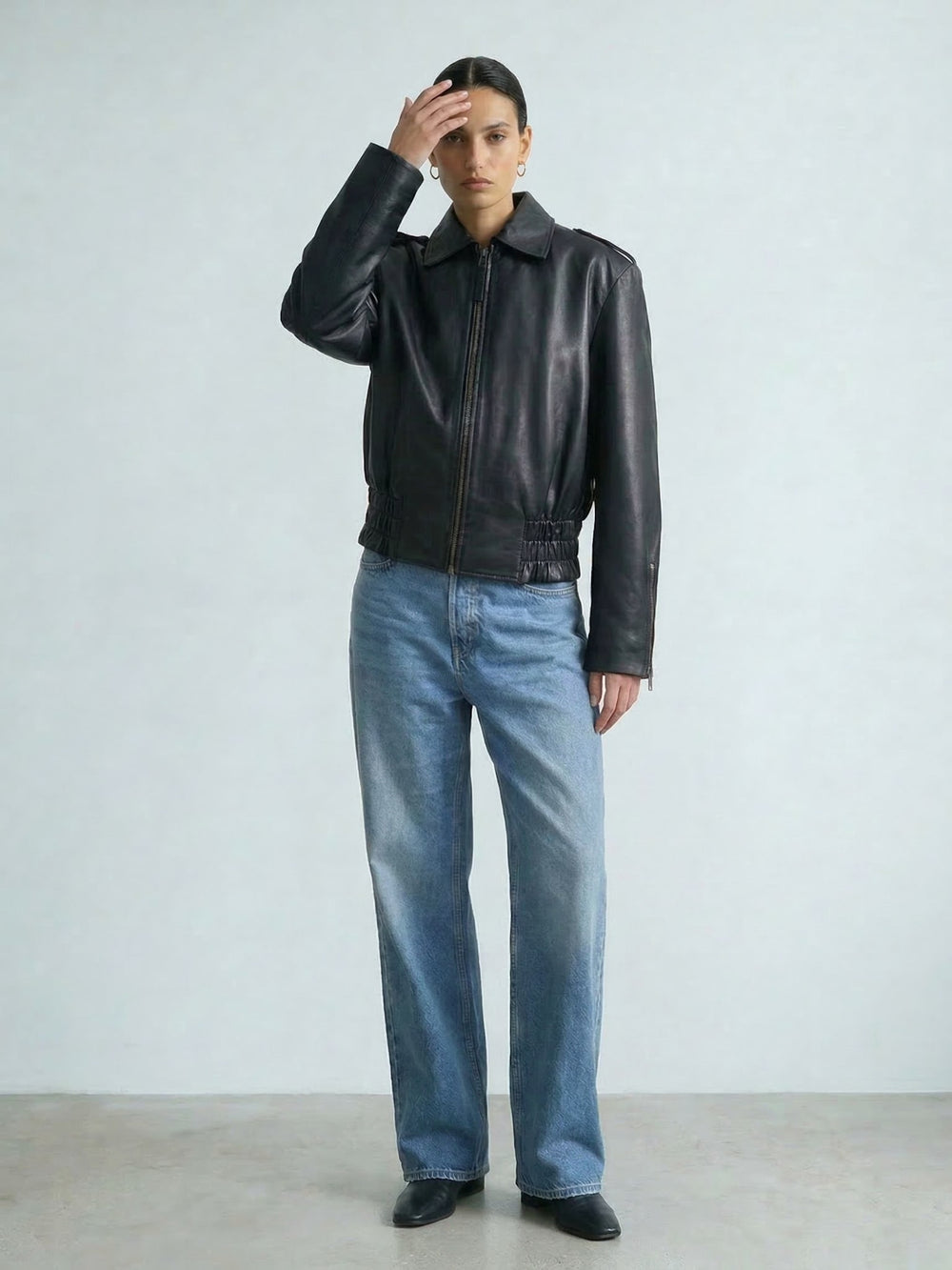 CLEO LEATHER JACKET - BLACK