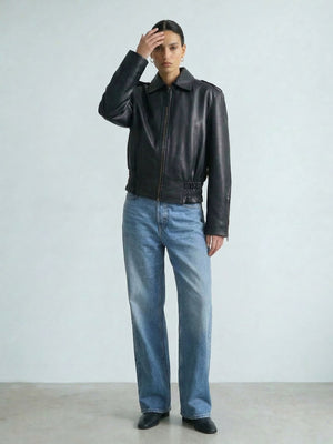 CLEO LEATHER JACKET - BLACK