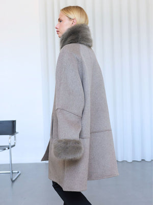 PAULA COAT - DARK BEIGE