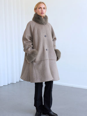 PAULA COAT - DARK BEIGE