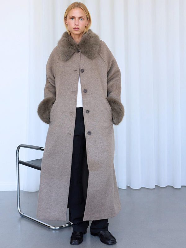 SAKO COAT - DARK BEIGE