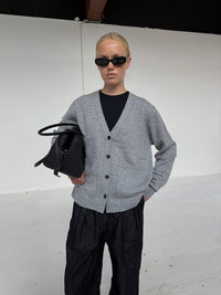 LOLA CARDIGAN KNIT - GREY