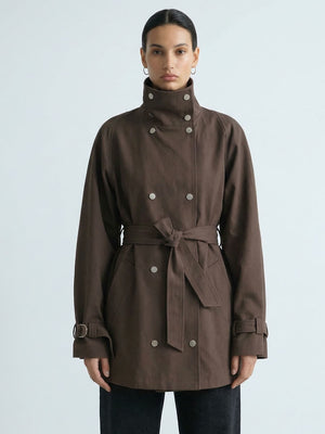 SKYLER CANVAS JACKET - BROWN