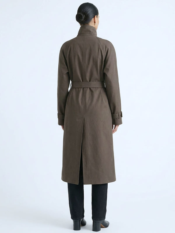 SKYLER CANVAS COAT - BROWN