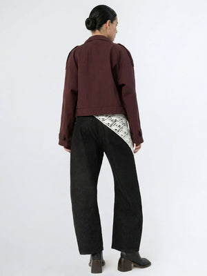 BOBBY CANVAS JACKET - BURGUNDY