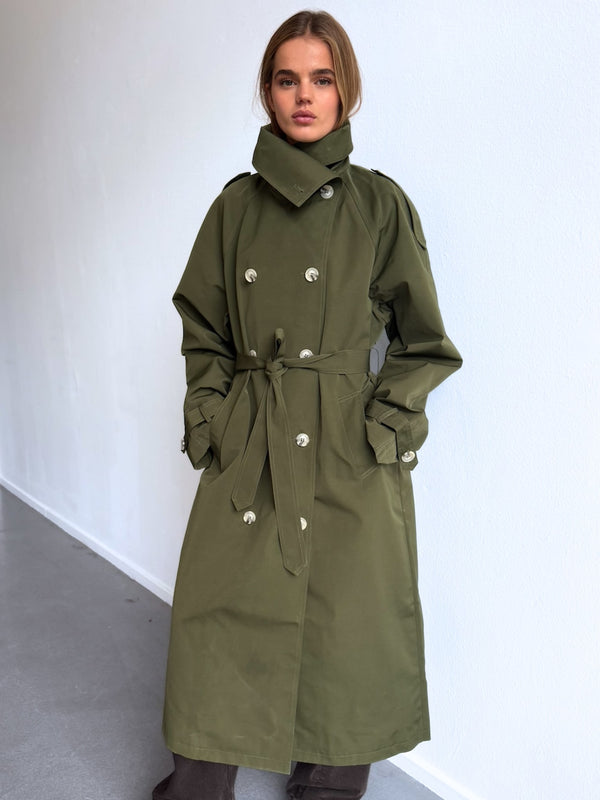 BELLO NYLON COAT - ARMY