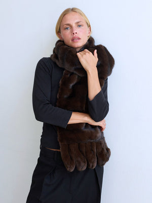 LANE SCARF - BROWN MINK