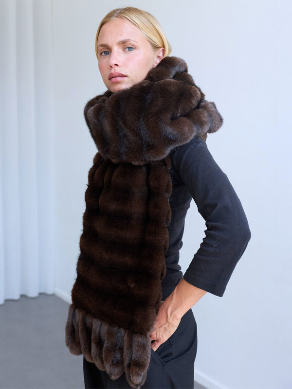 LANE SCARF - BROWN MINK
