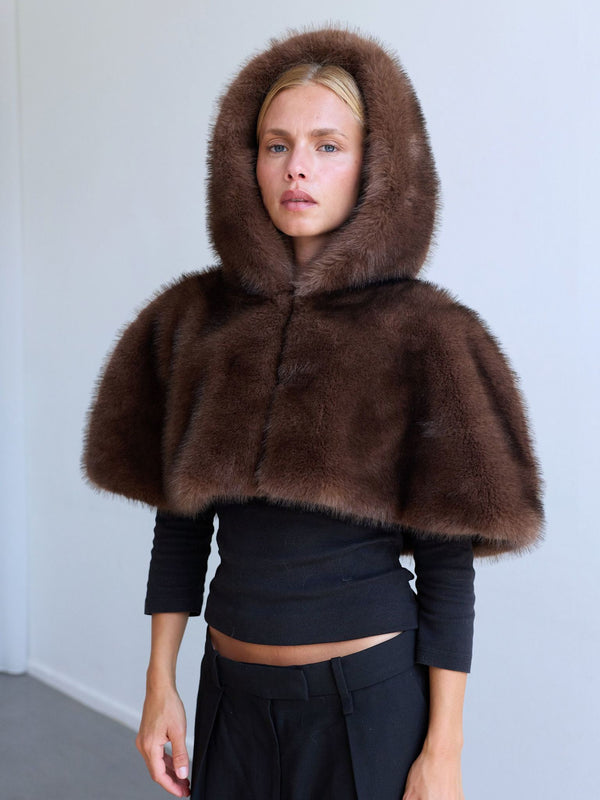ARIA CAPE - BROWN
