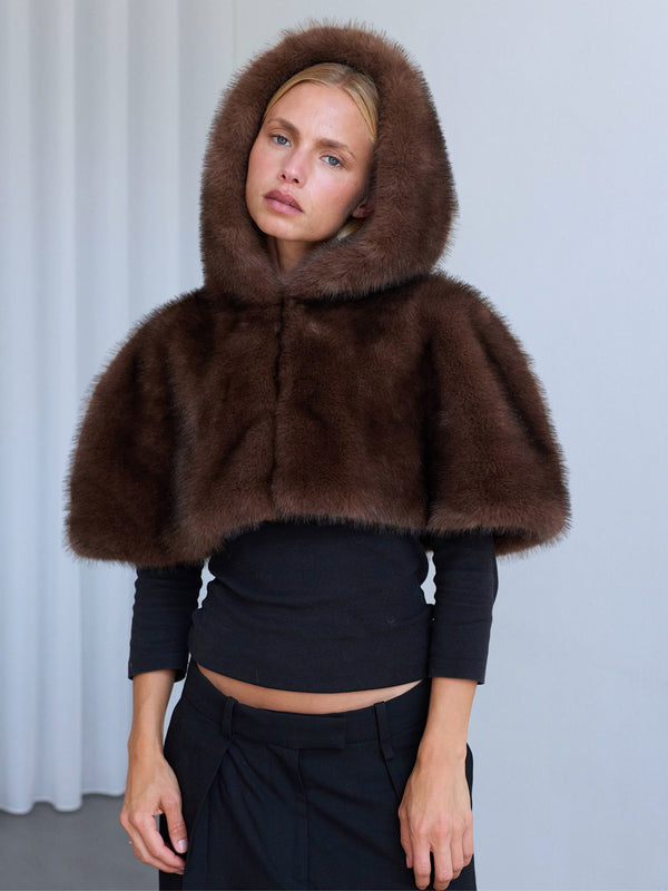 ARIA CAPE - BROWN