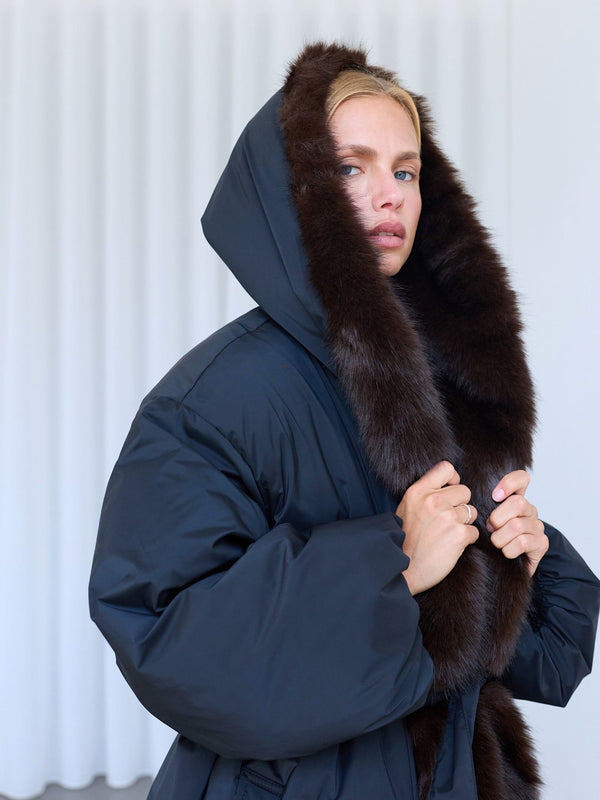 SOPHIA PUFFER COAT - BLACK