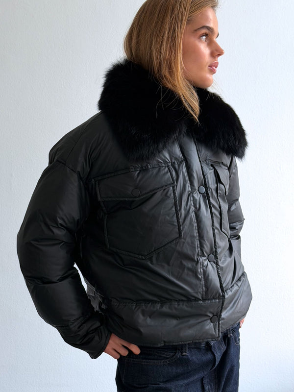 CHARLIE PUFFER JACKET - BLACK