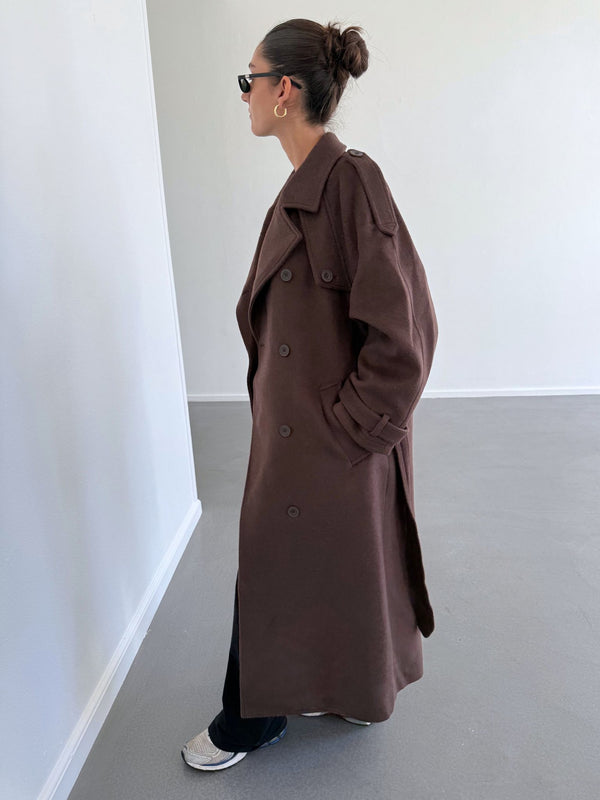 BEA WOOL COAT - BROWN