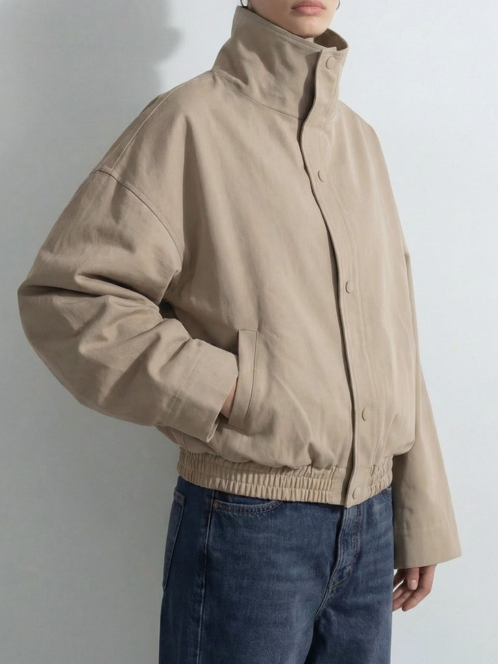 EZREN BOMBER JACKET - BEIGE