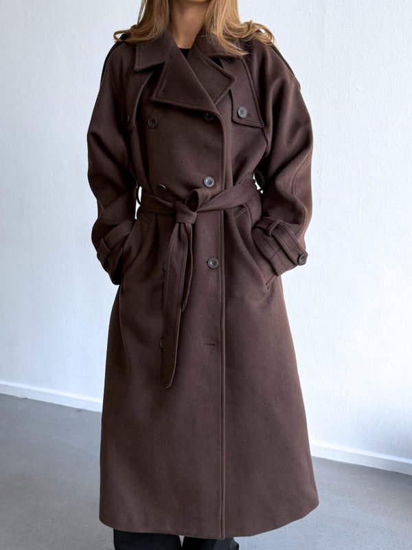 BEA WOOL COAT - BROWN