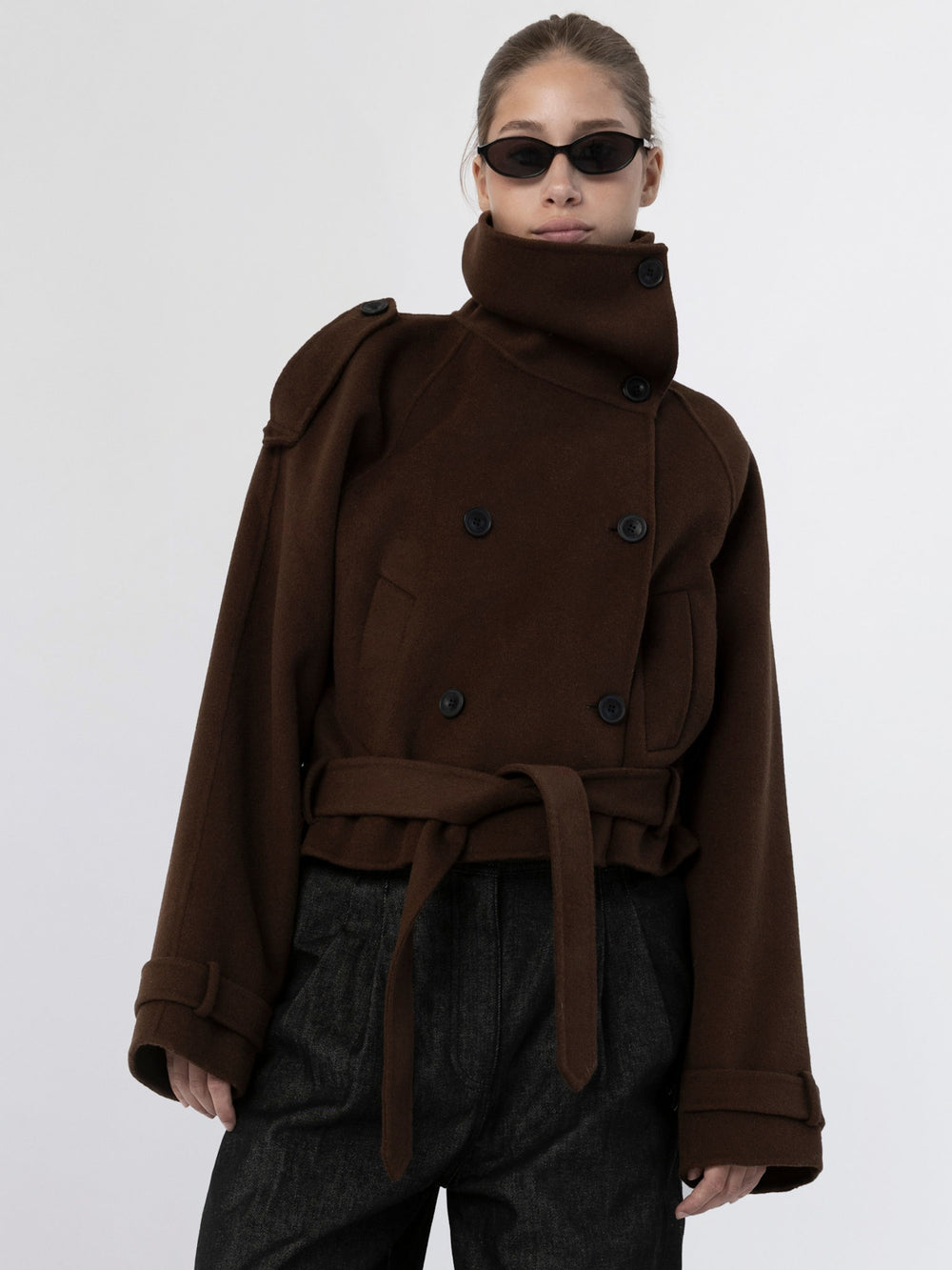 BELLO WOOL JACKET BROWN