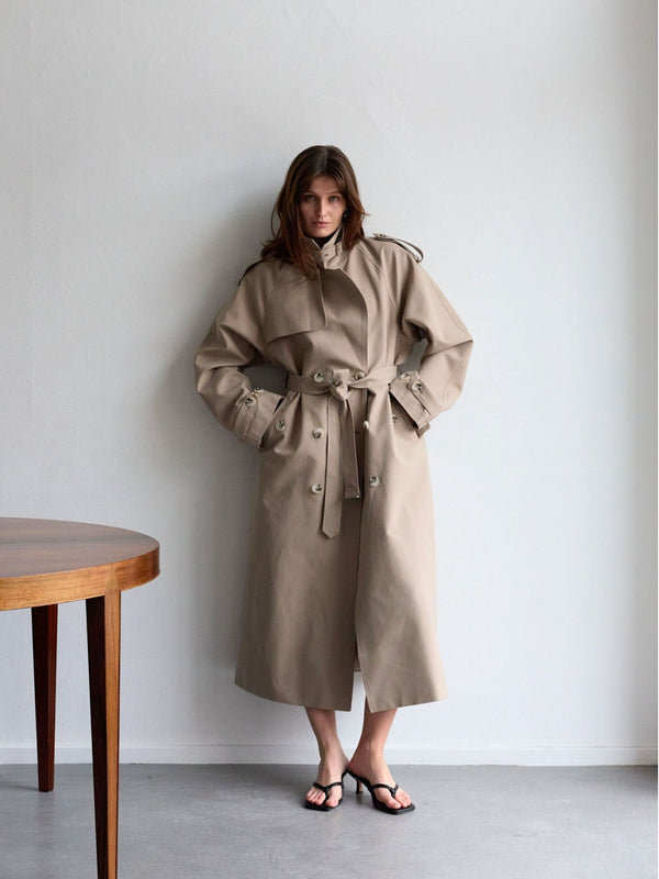 HEATHER TRENCH COAT - BEIGE