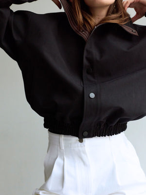 EZREN BOMBER JACKET - BLACK