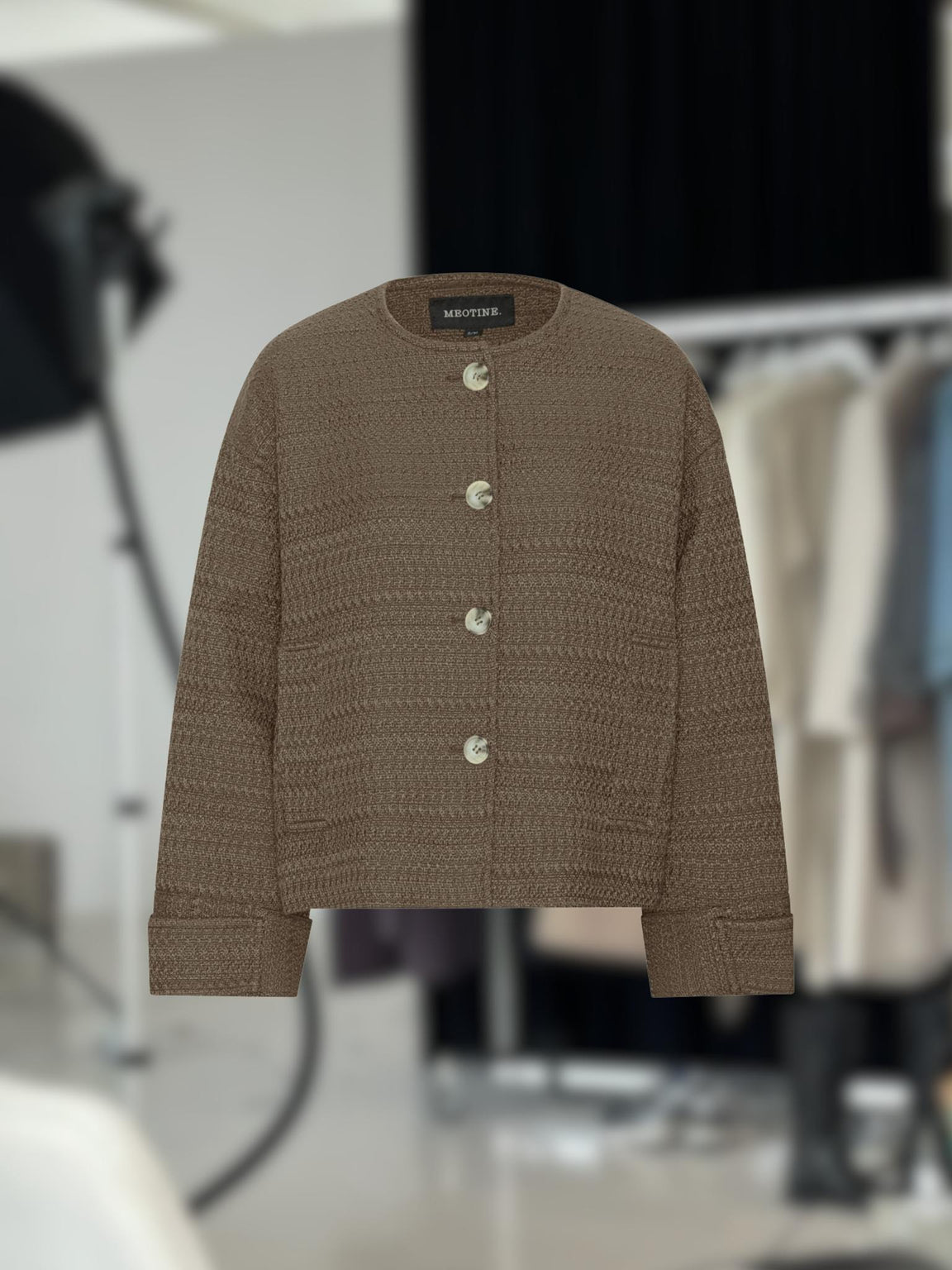 COCO TWEED JACKET - DUSTY GREEN