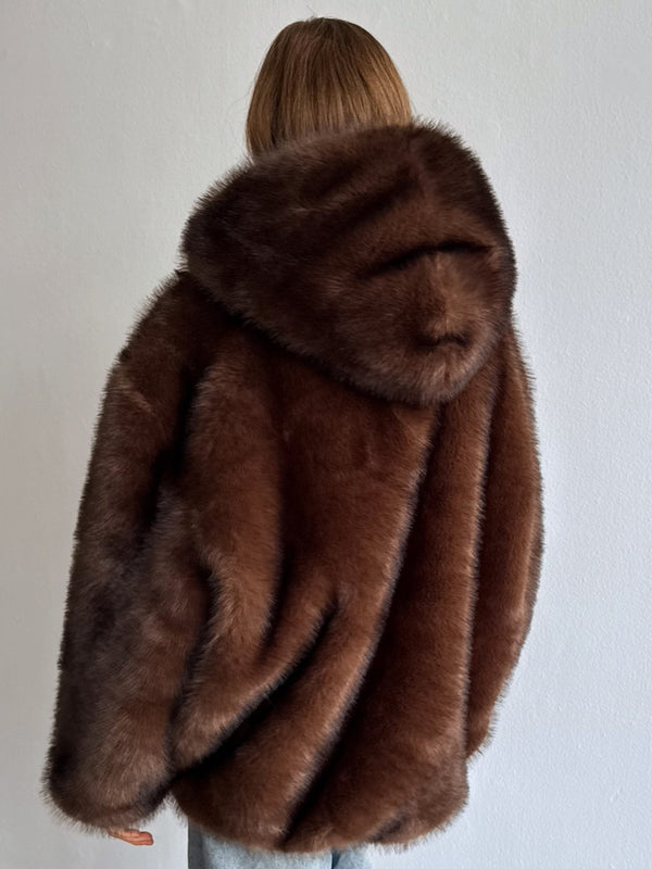 WILMA JACKET - DARK BROWN