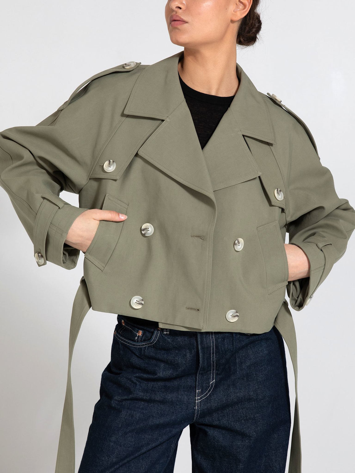 BOBBY CANVAS JACKET - DUSTY GREEN