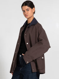 BROOKLYN JACKET - BROWN/NAVY
