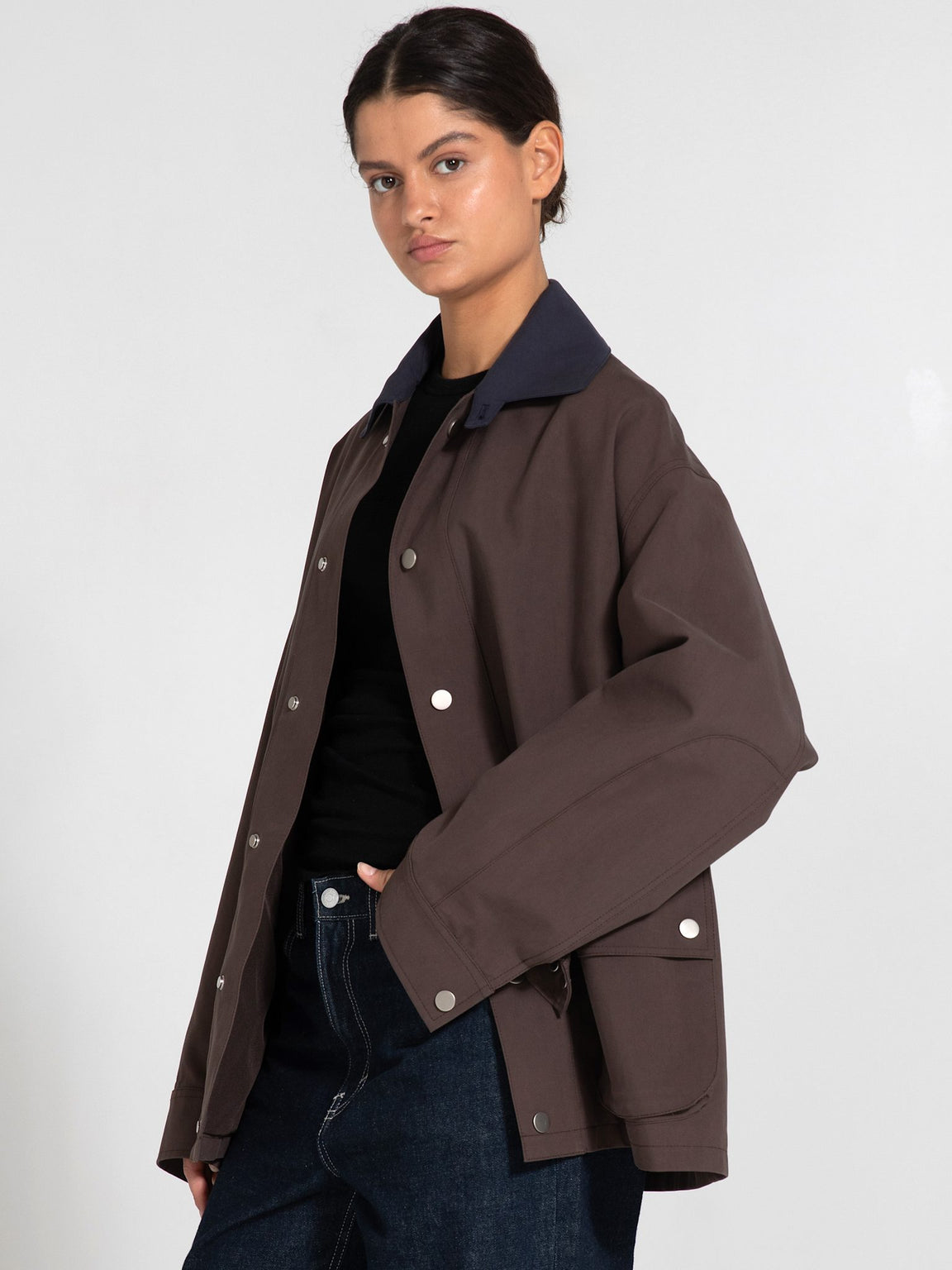 BROOKLYN JACKET - BROWN/NAVY