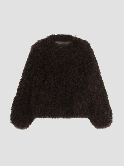 Klassisk brun jakke fra MEOTINE, laget av myk og fluffy materiale for maksimal komfort.
