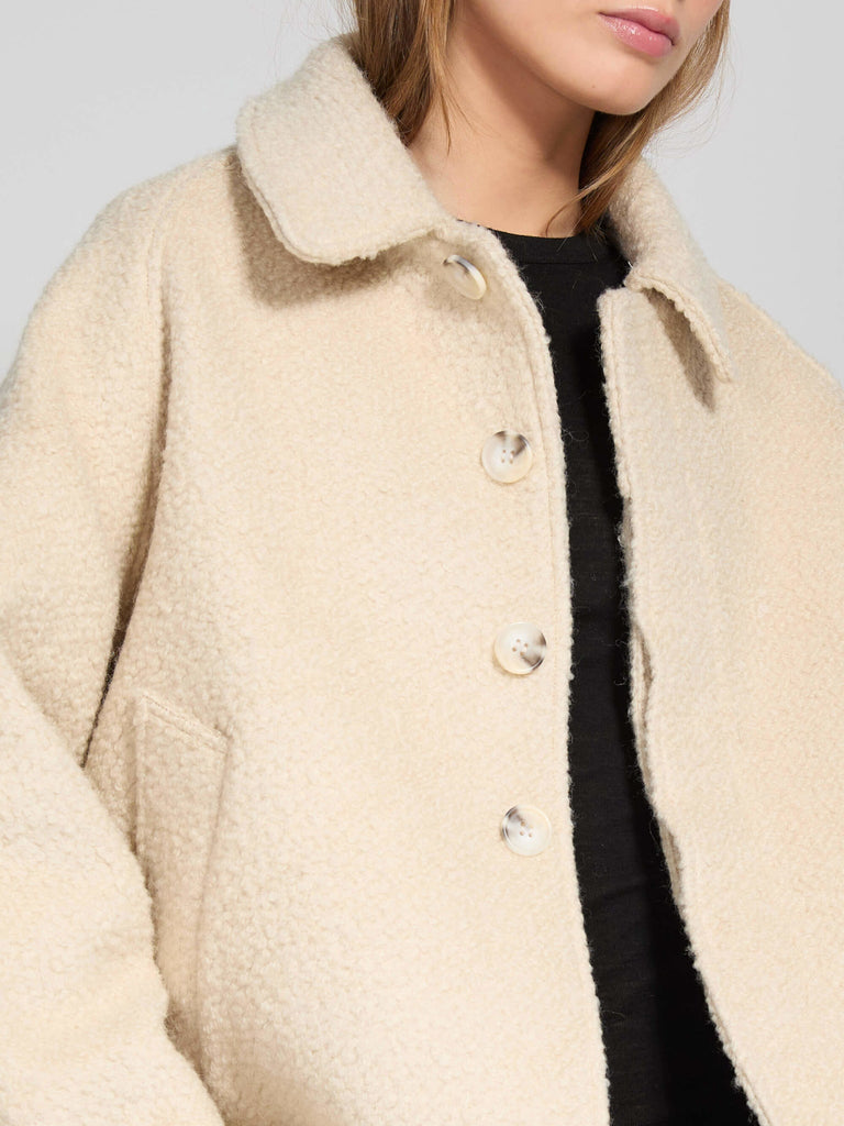 GIA BOUCLE JACKET - CREME