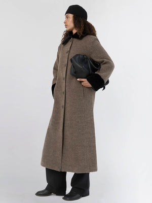 EDEN COAT - BROWN/BLACK