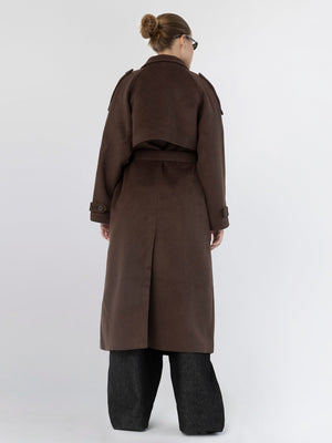 BEA WOOL COAT - BROWN