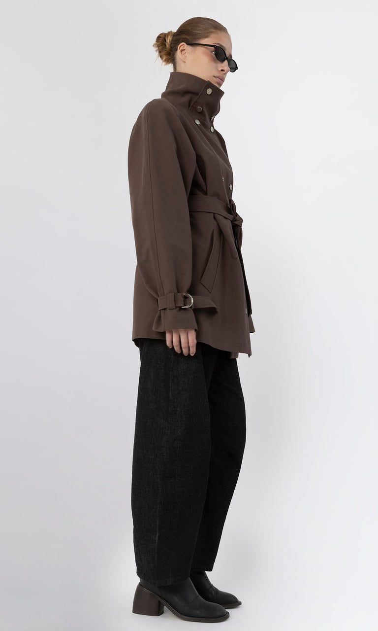 SKYLER CANVAS JACKET - BROWN