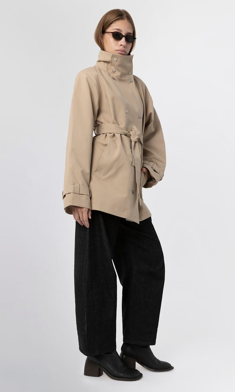 SKYLER CANVAS JACKET - BEIGE