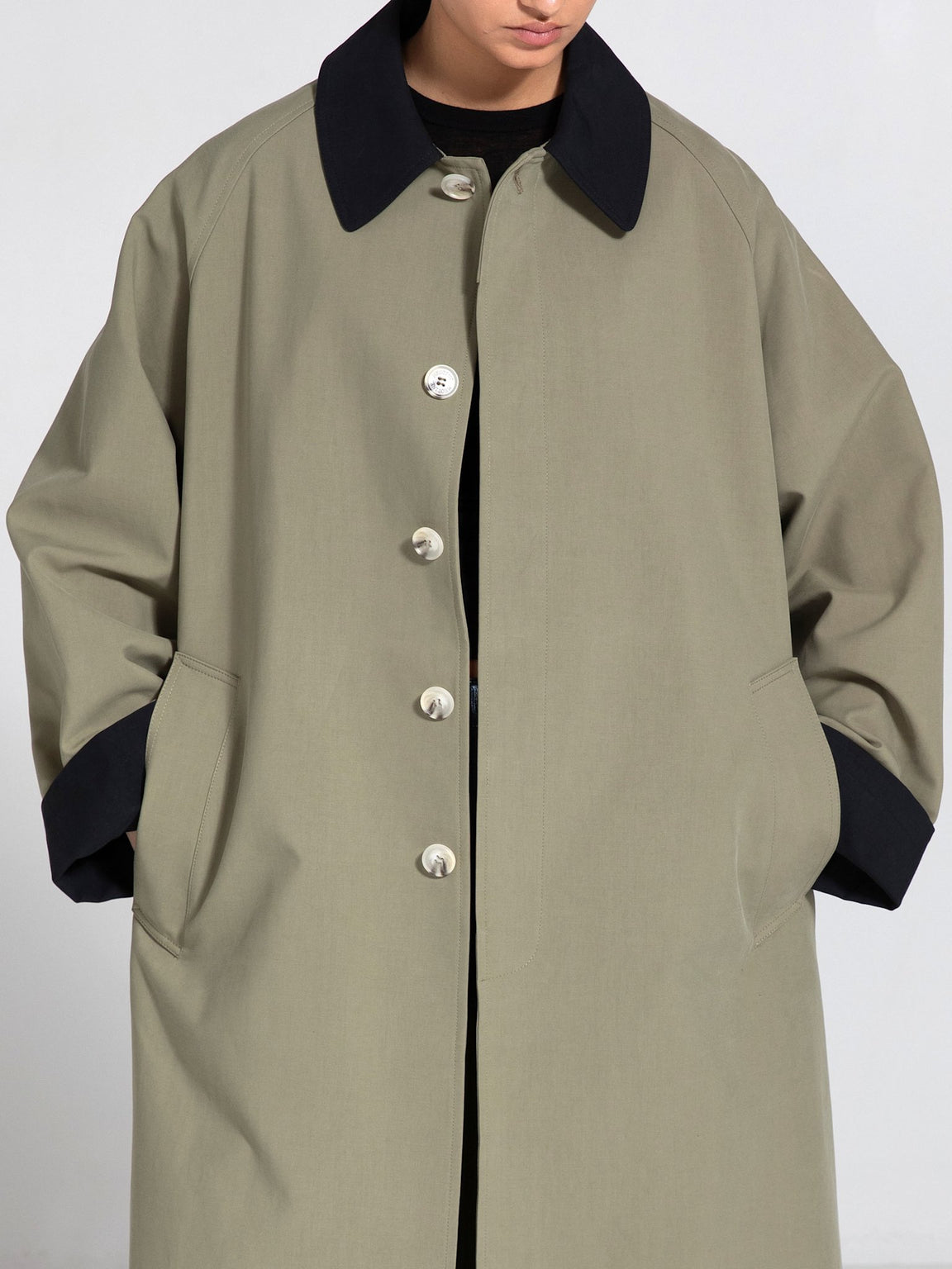 JOEL CANVAS COAT - ARMY/BLACK