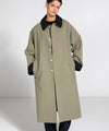 JOEL CANVAS COAT - ARMY/BLACK