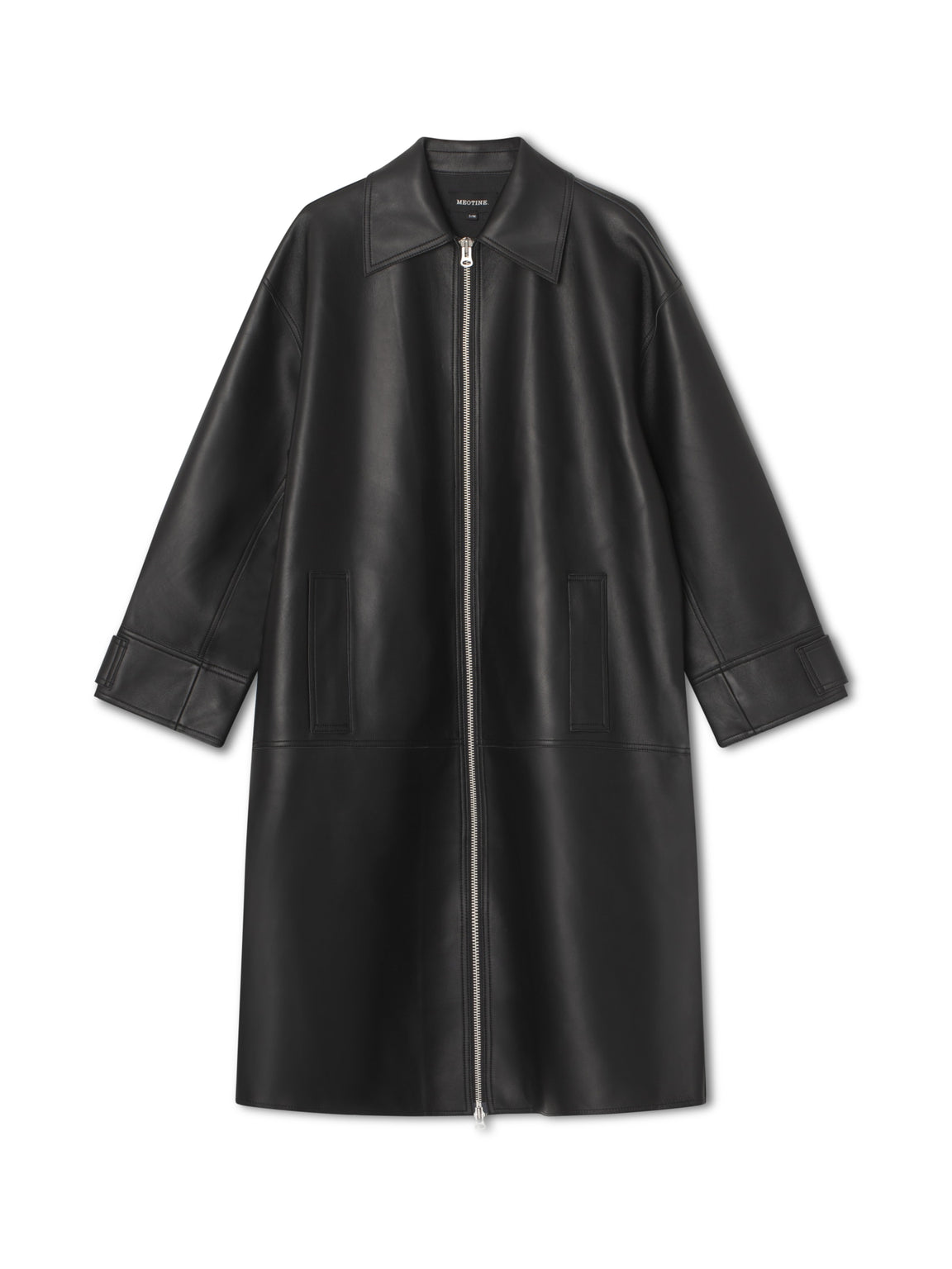 JOSEPH LEATHER COAT - BLACK