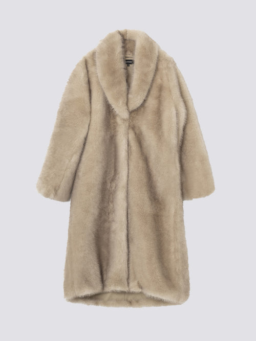 Klassisk beige pelsjakke fra MEOTINE, perfekt for stilige og varme antrekk.